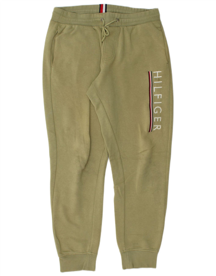 TOMMY HILFIGER Pantaloni de trening grafic pentru bărbați Pantaloni de jogging verde mediu