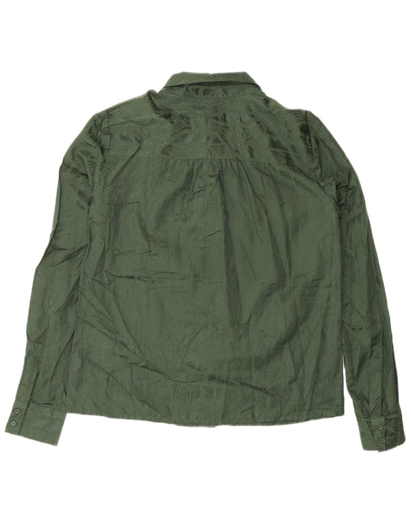 Bluză cămașă pentru femei Reiss UK 10 Bumbac verde mic