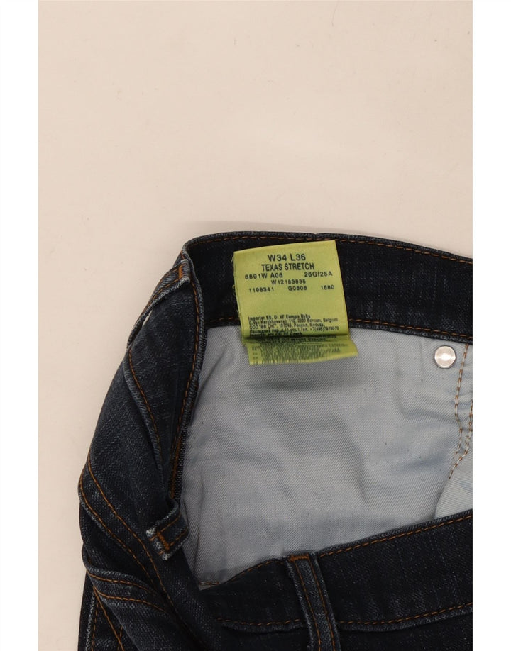 WRANGLER Blugi drepti pentru bărbați Texas Stretch W34 L31 Bumbac bleumarin