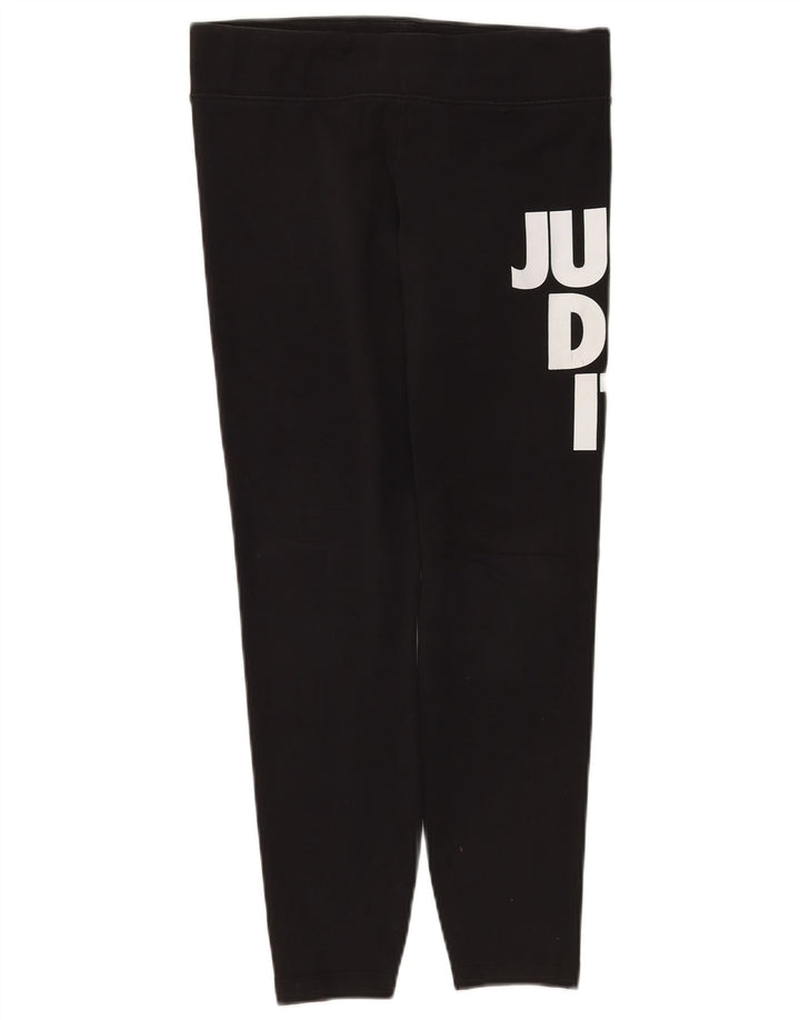 Leggings grafic Nike pentru femei UK 16, mare, negru, bumbac