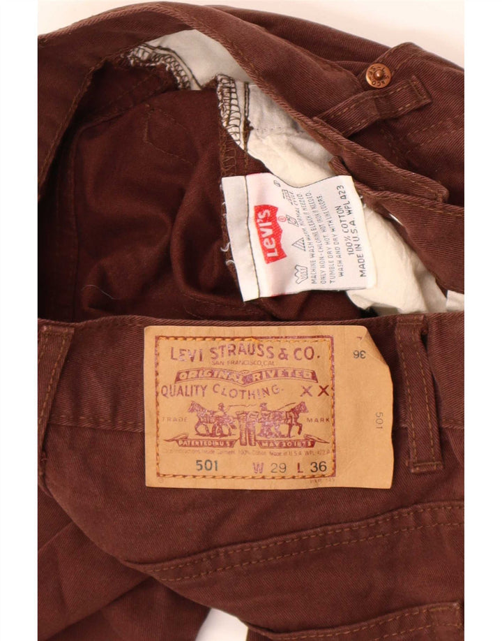 Blugi drepti 501 pentru femei Levi's W29 L32 bumbac maro