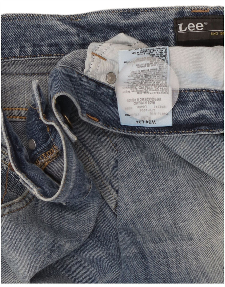 Blugi pentru bărbați Lee Flint Bootcut W34 L34 Bumbac albastru