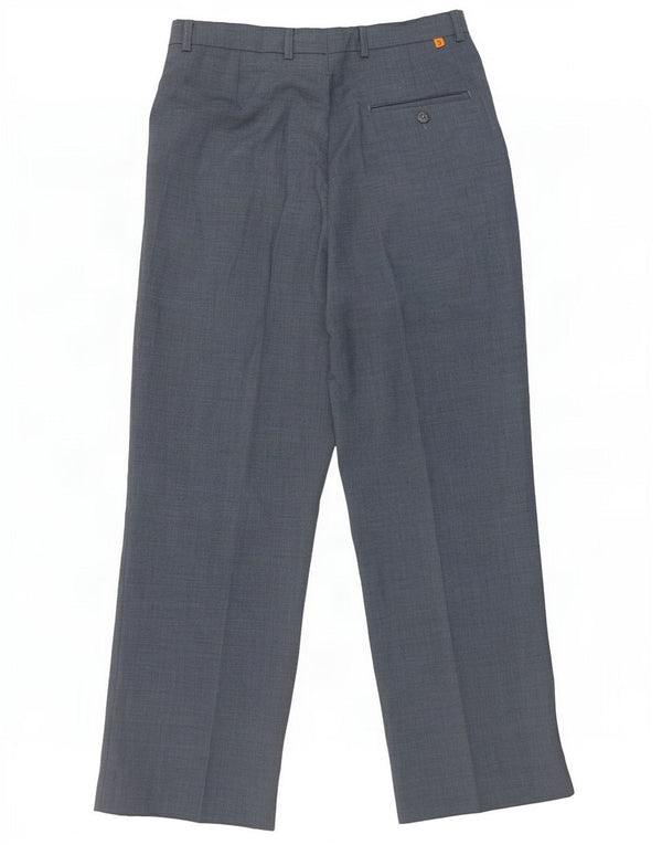 Pantaloni de costum pentru bărbați Farah L32 L29 poliester albastru