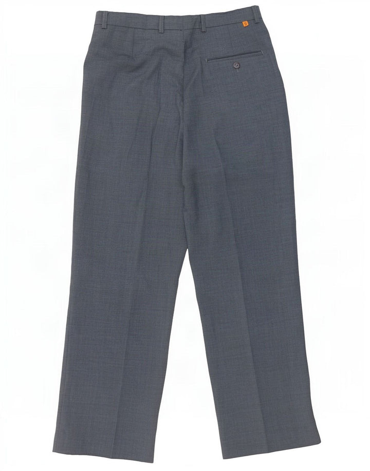 Pantaloni de costum pentru bărbați Farah L32 L29 poliester albastru