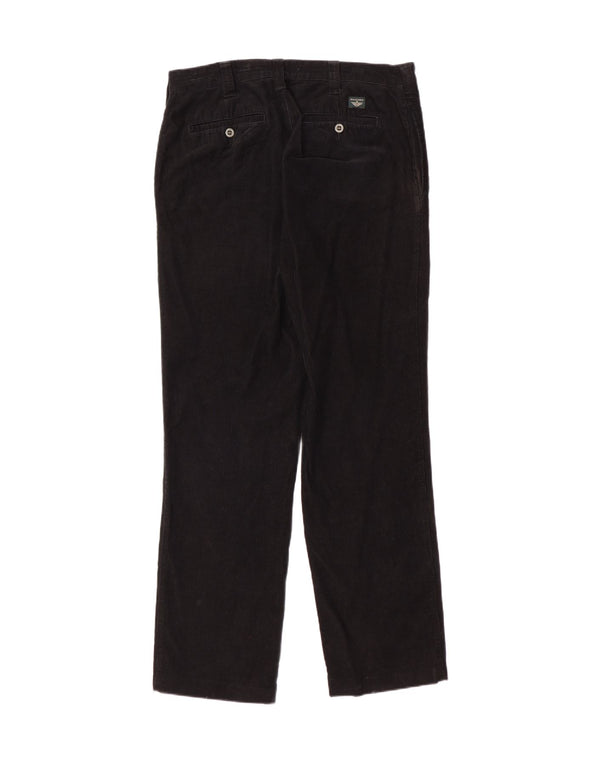 Pantaloni drepti din velur cachi pentru bărbați Dockers L34 L32 Black Classic