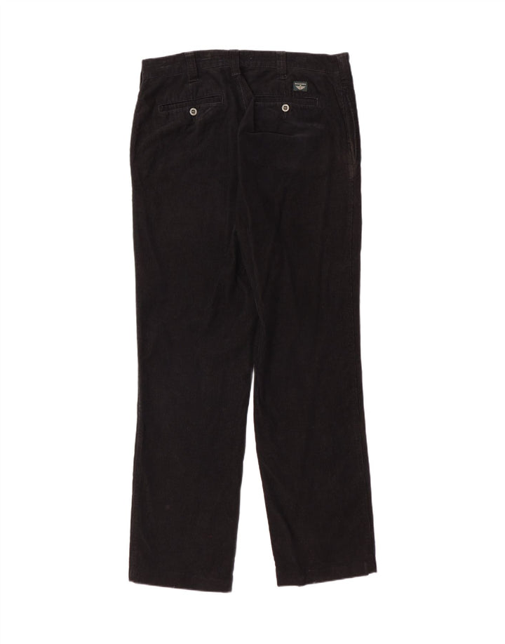 Pantaloni drepti din velur cachi pentru bărbați Dockers L34 L32 Black Classic