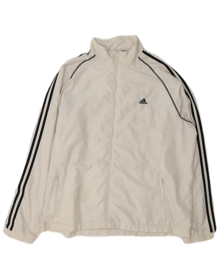 Jachetă de trening pentru bărbați Adidas, XL, poliester alb