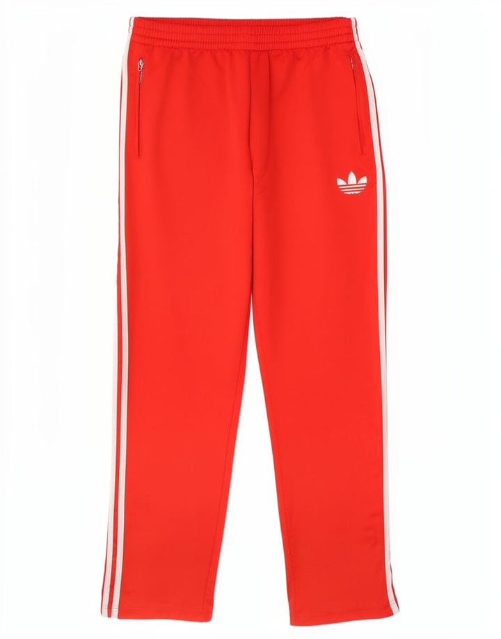 Pantaloni de trening Adidas pentru bărbați, poliester roșu mediu
