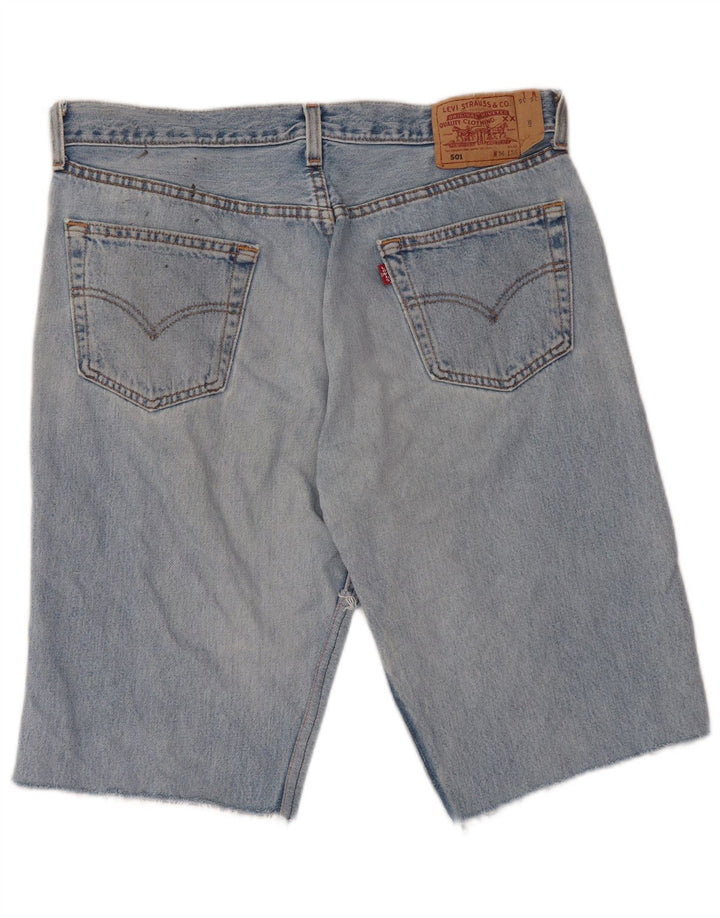 Pantaloni scurți din blugi pentru bărbați LEVI'S 501 W36, mare, albastru, bumbac