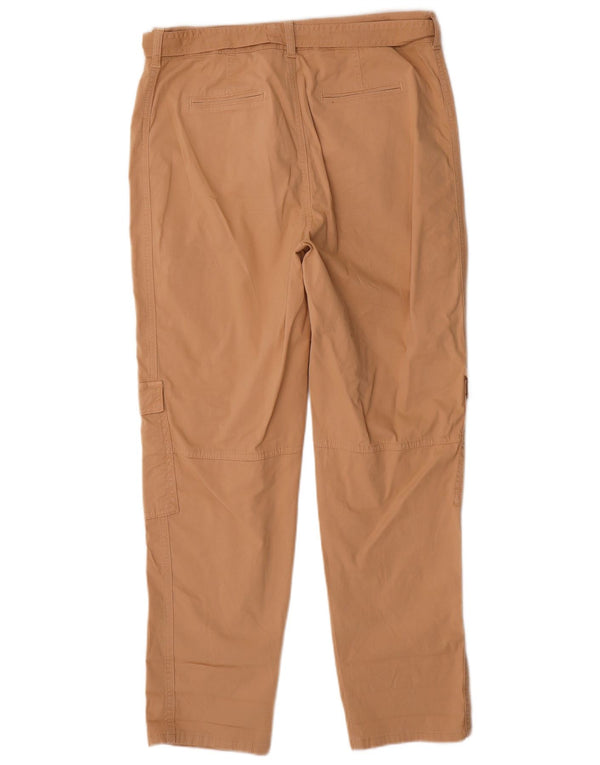 MINT VELVET Womens Tapered Cargo Trousers UK 12 Medium W30 L28 Beige Cotton
