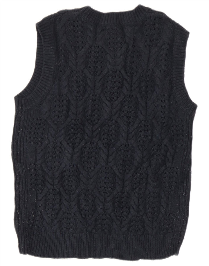 Marks & Spencer Womens Vest Tank Top UK 14 Medium Bleumarin Acrilic