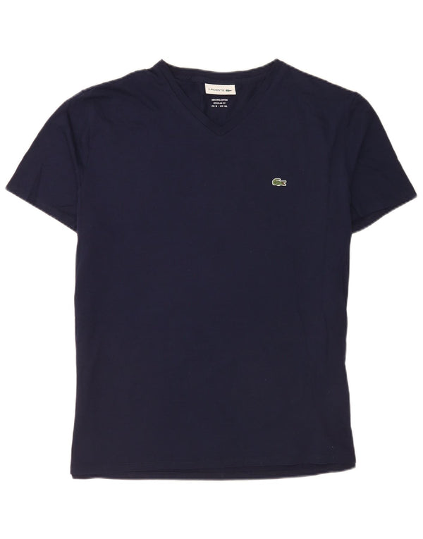 Tricou Lacoste pentru bărbați, cu croiala normală, top Mărimea 6 XL, bumbac bleumarin