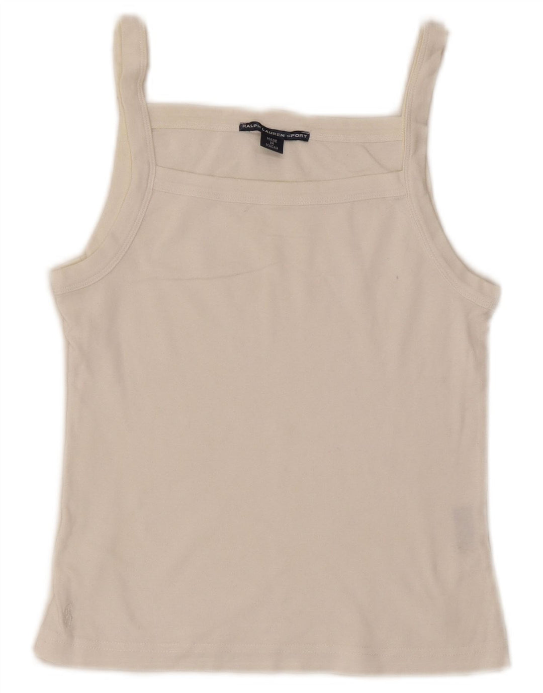 Cami Top pentru femei Ralph Lauren UK 12 Medium White Bumbac
