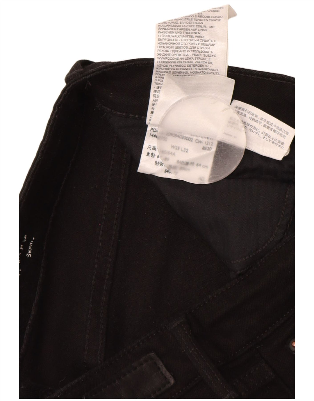 Blugi skinny pentru femei, cu curbă ușoară și modernă, L25 L30, bumbac negru