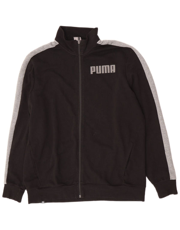 Jachetă de top pentru trening Puma pentru bărbați, 2XL, bumbac negru color bloc