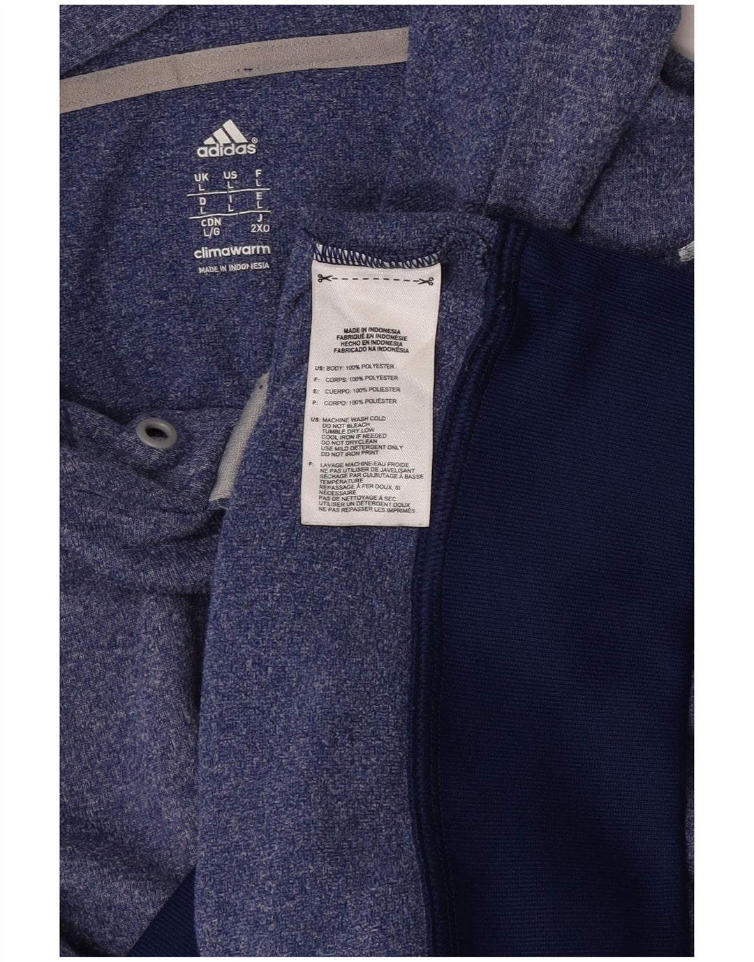 Pulover adidas Climawarm pentru bărbați, mare, albastru, poliester