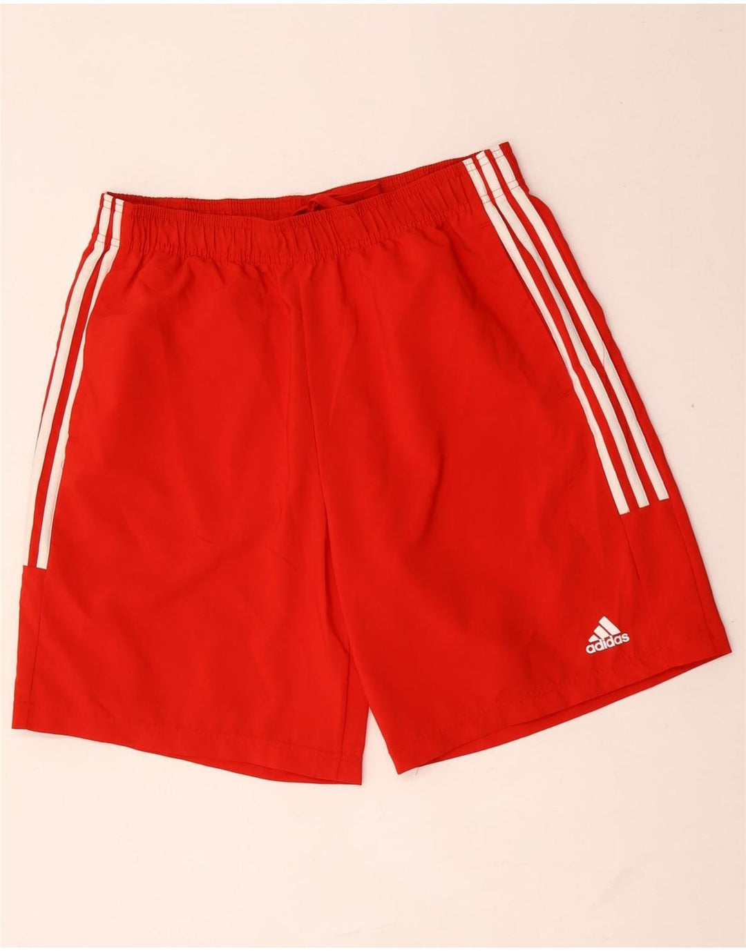 Pantaloni scurți sport adidas pentru bărbați, poliester roșu mare