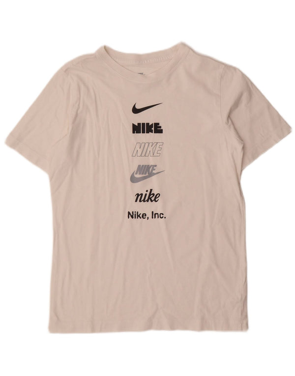 Tricou grafic pentru băieți NIKE Top 13-14 ani XL bumbac alb