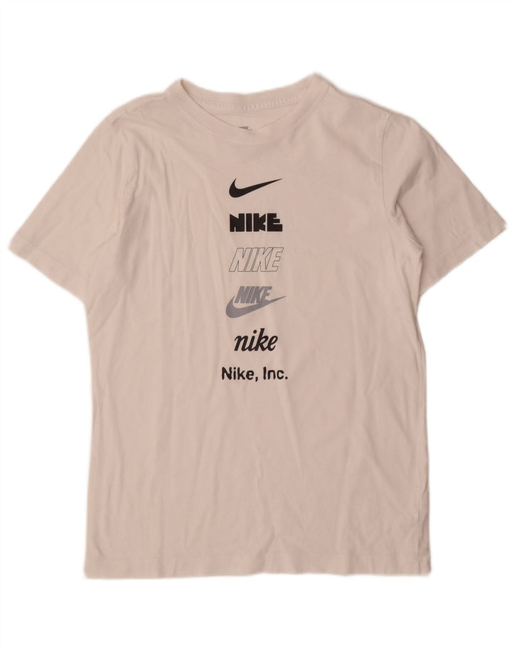 Tricou grafic pentru băieți NIKE Top 13-14 ani XL bumbac alb