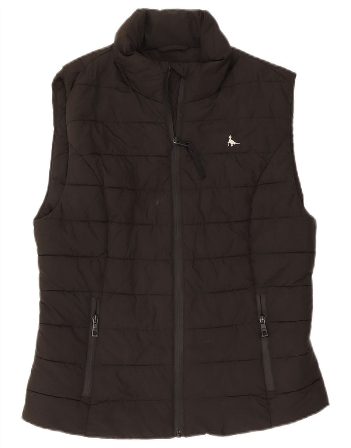 Jack Wills Gilet căptușit pentru femei UK 10 Poliester negru mic