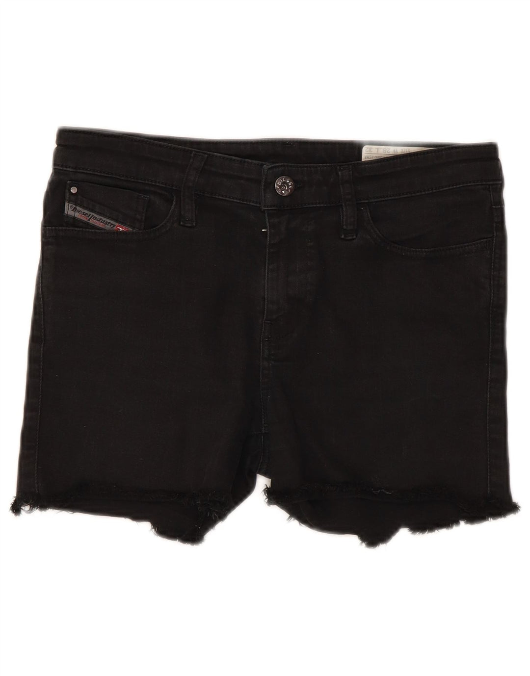 Pantaloni scurți din denim Skinzee pentru femei Diesel W28, bumbac mediu negru