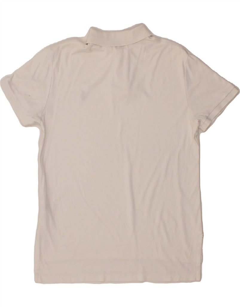 RALPH LAUREN Mens Slim Fit Polo Shirt Small White Cotton Preppy Vintage Ralph Lauren and Second-Hand Ralph Lauren from Messina Hembry 