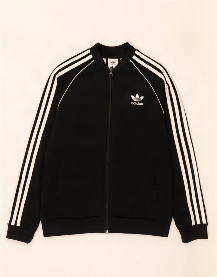 Jachetă de trening pentru băieți Adidas 11-12 ani, poliester negru