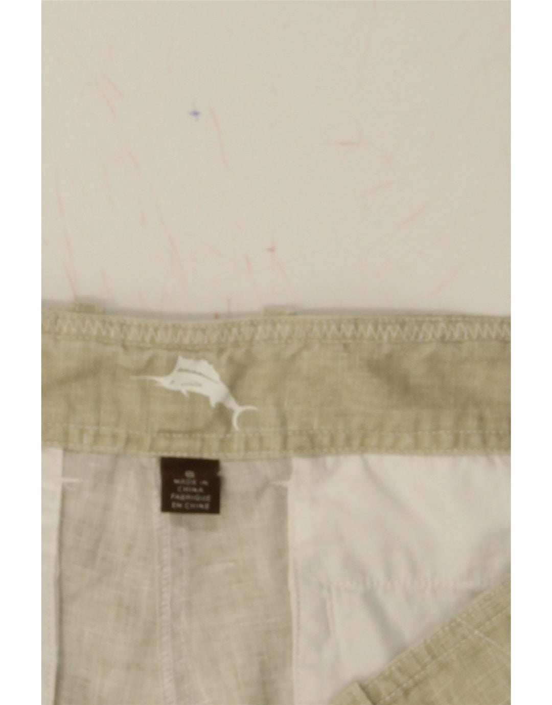 TOMMY BAHAMA Womens Chino Shorts US 6 Medium W32  Beige Linen Vintage Tommy Bahama and Second-Hand Tommy Bahama from Messina Hembry 