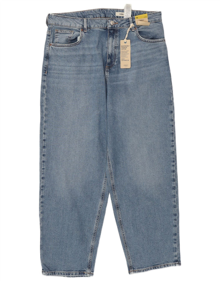 MARKS & SPENCER Blugi cu talie înaltă pentru femei, UK 16 Large W34 L28 Blue