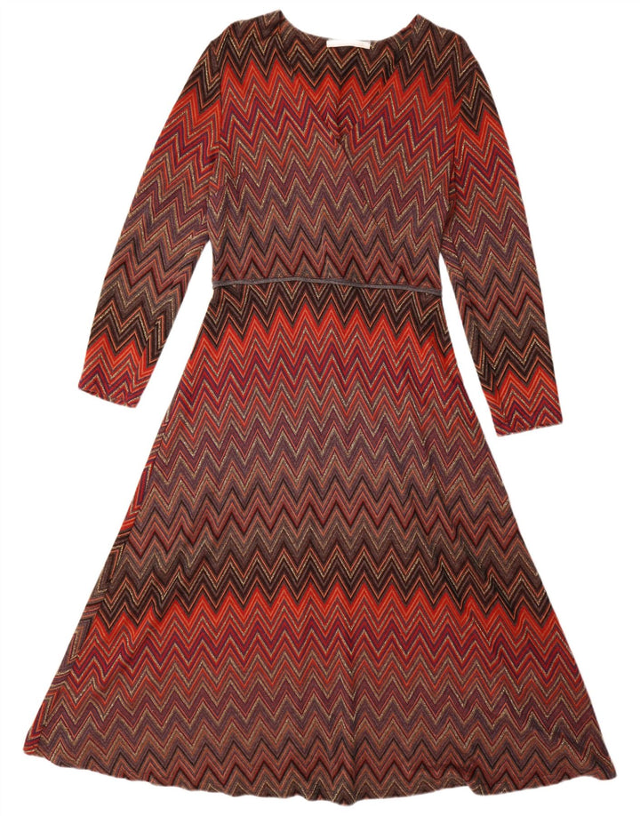 Rochie Maxi Donatella pentru Femei cu mâneci lungi IT 44 Medium Multicolore Chevron