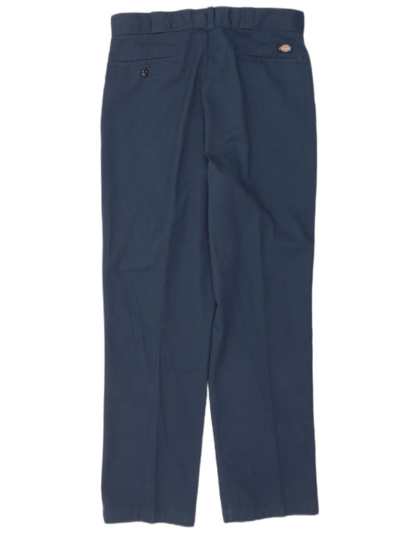 Pantaloni chino drepți pentru bărbați Dickies L38 L34 Poliester bleumarin