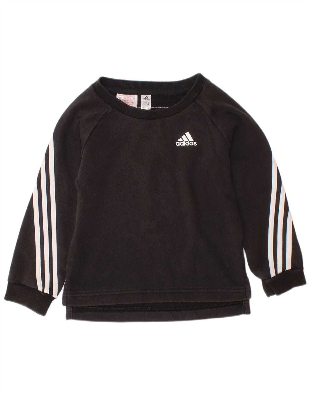 Pulover ADIDAS pentru bebelusi baieti 18-24 luni bumbac negru