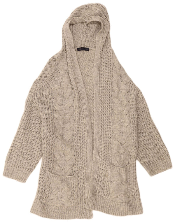 Pulover cardigan deschis cu glugă pentru femei Marks & Spencer UK 14 gri mediu