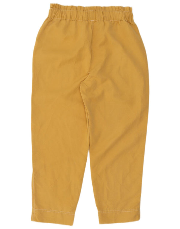 Pantaloni tăiați conici pentru femei cu talie înaltă Zara Mici L26 L23 Galben modal