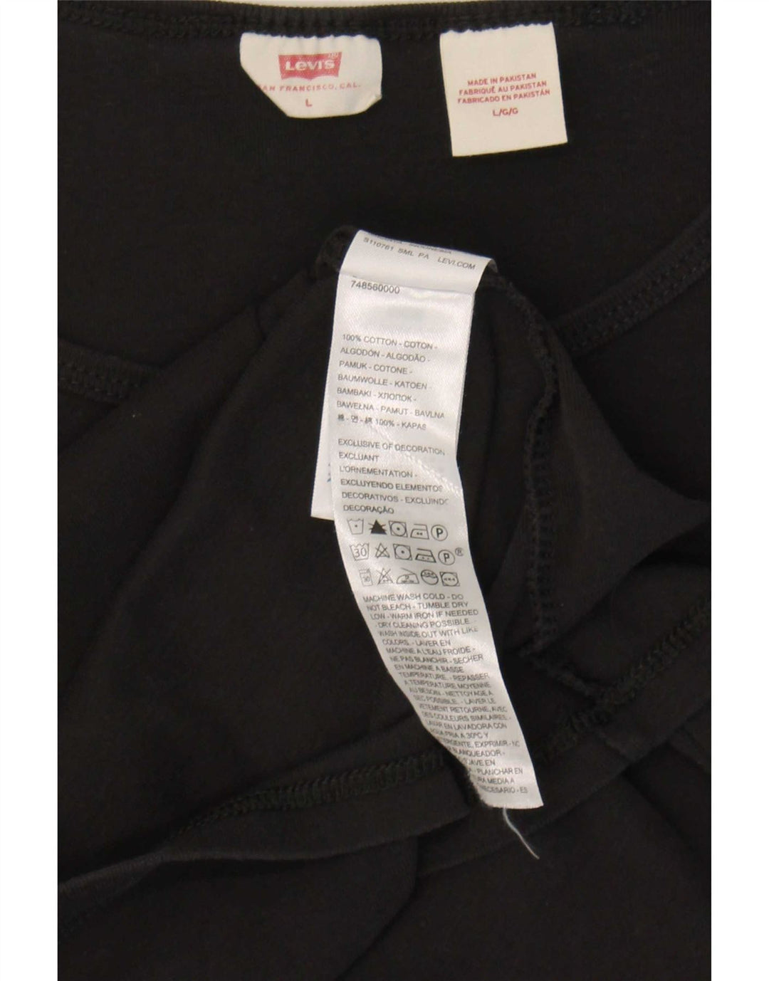 Tricou pentru femei Levi's Top UK 14 Large Black Bumbac