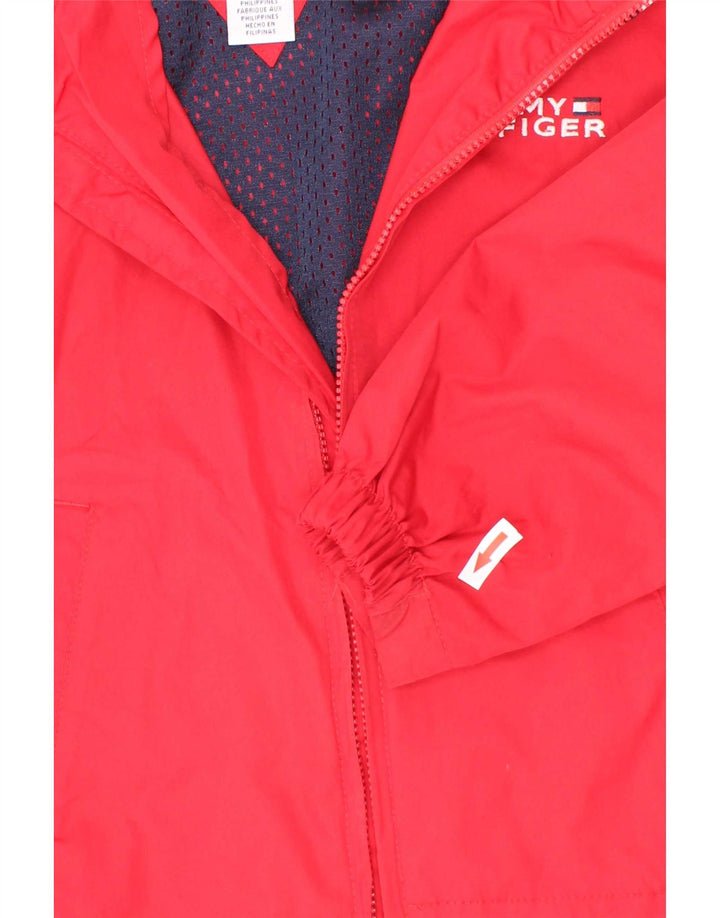 Jachetă bomber cu glugă Tommy Hilfiger pentru băieți, 4-5 ani, roșu colorblock