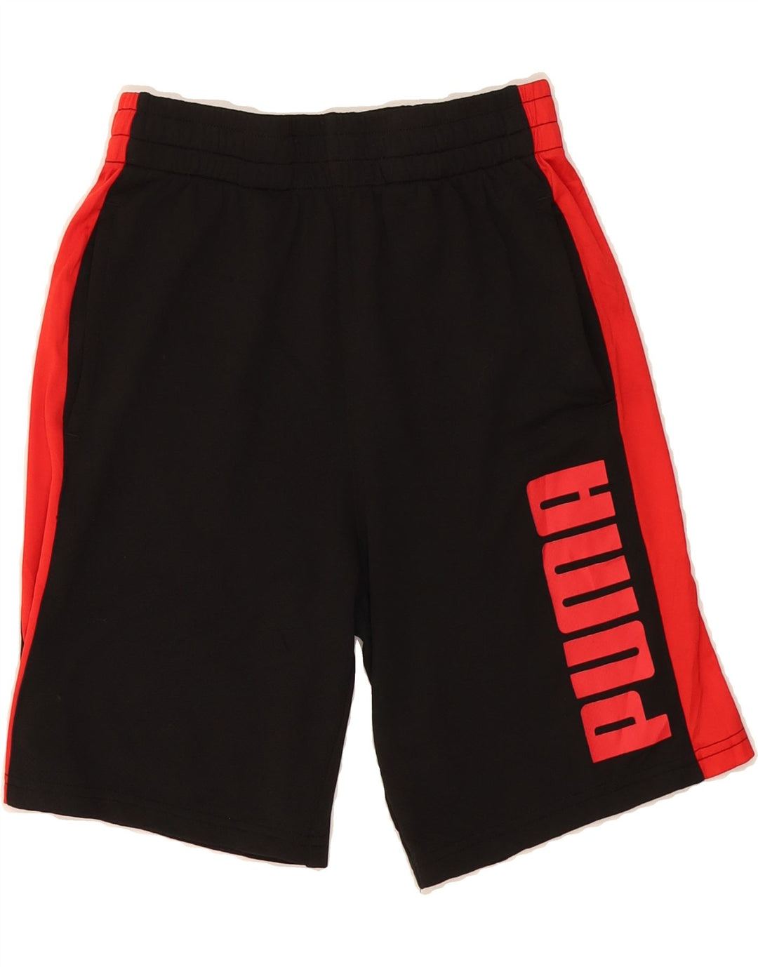 PUMA Boys Graphic Sport Shorts 10-11 Years Medium  Black Colourblock Vintage Puma and Second-Hand Puma from Messina Hembry 