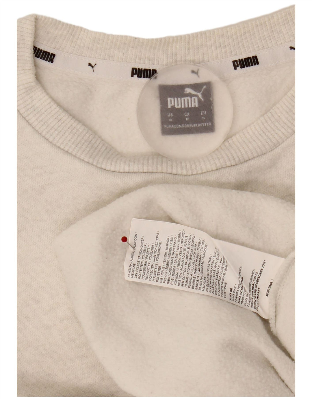 Pulover supradimensionat cu grafic pentru femei Puma UK 10 Bumbac gri mic