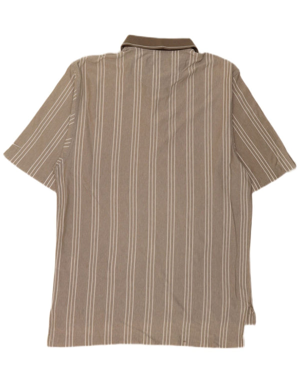 Tricou polo pentru bărbați NIKE UK 39/41 Medium Bej cu dungi