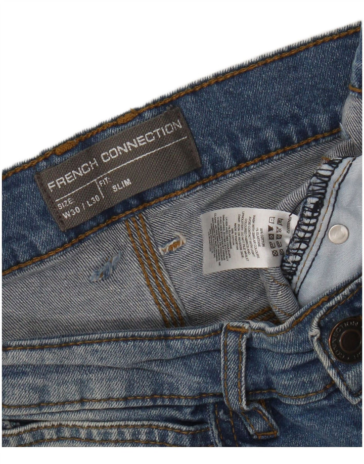 Blugi slim pentru bărbați French Connection W30 L30 Bumbac albastru