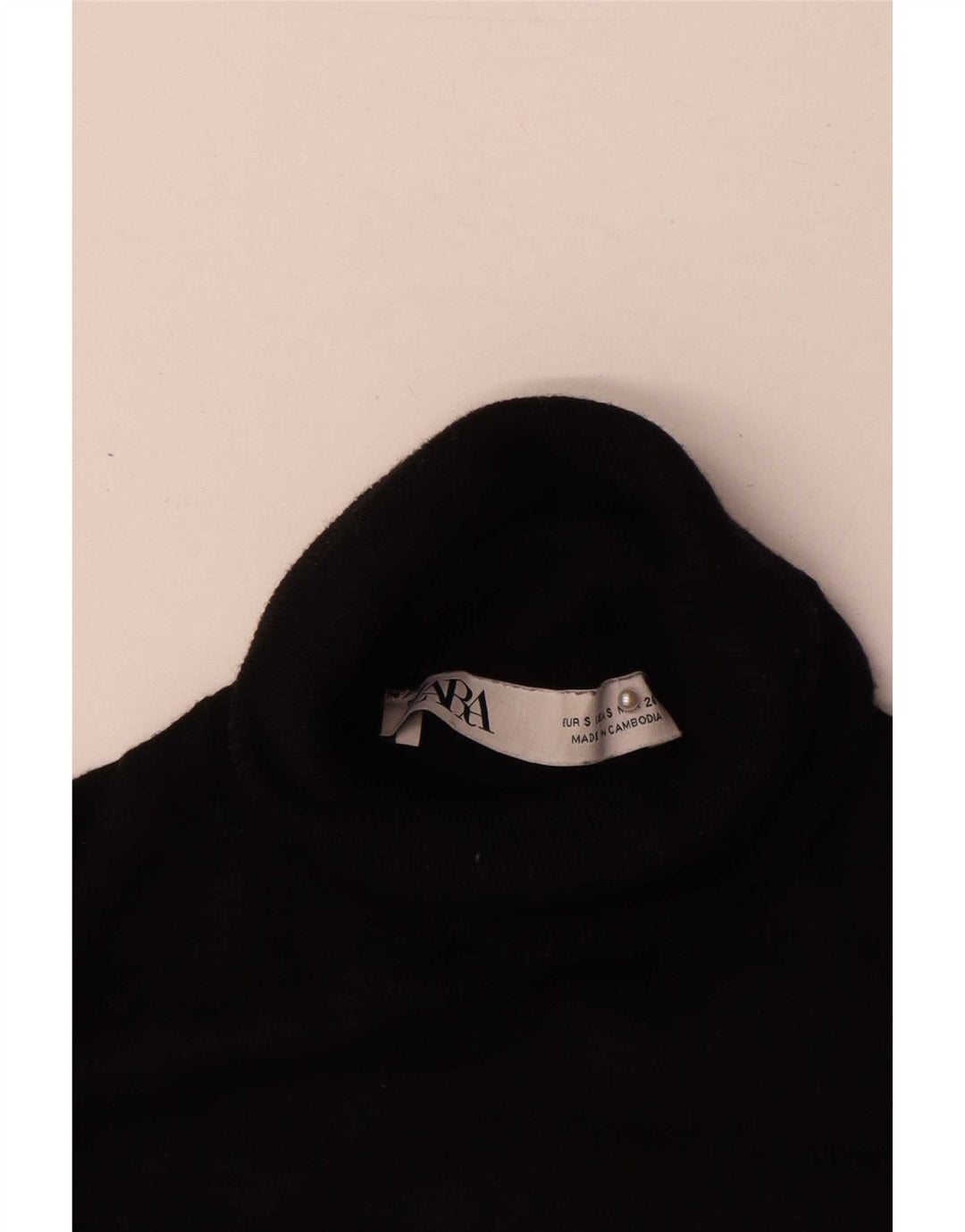 Pulover pentru femei cu gât rulat Zara UK 10 Mic Negru