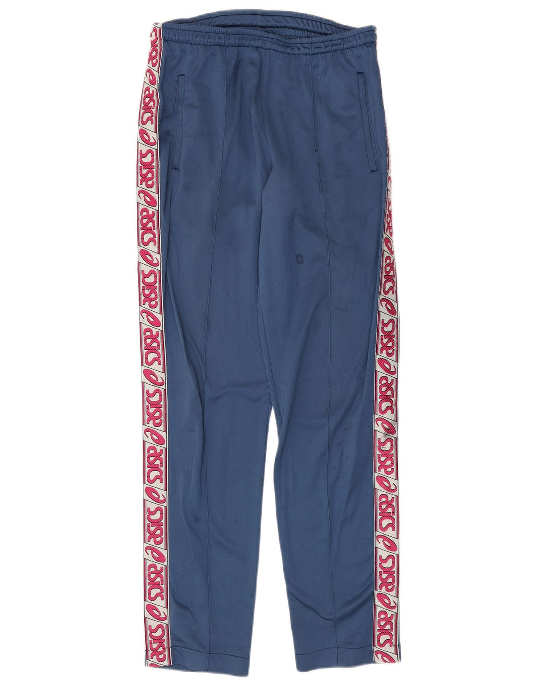 Pantaloni de trening grafic Asics pentru bărbați, albastru mediu, poliamidă color bloc