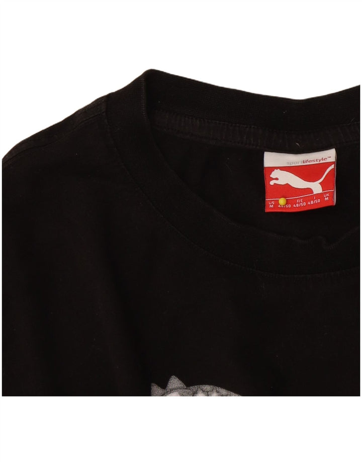 Tricou grafic Puma pentru bărbați Top mediu negru Colorblock