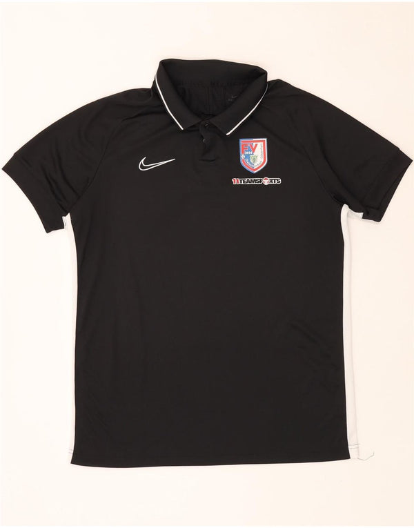 Tricou polo grafic pentru bărbați NIKE XL, negru, poliester color bloc