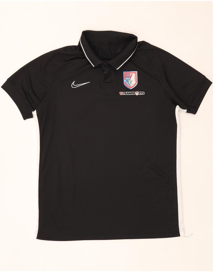 Tricou polo grafic pentru bărbați NIKE XL, negru, poliester color bloc