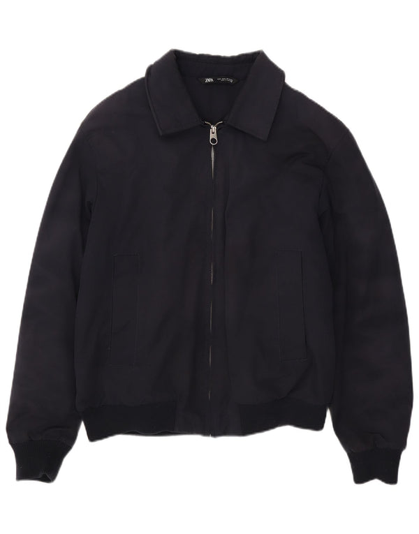 Jachetă Bomber pentru bărbați Zara UK 38 Medium Bleumarin Poliester