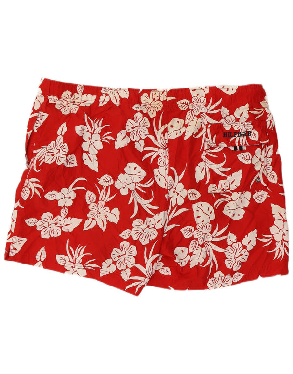 TOMMY HILFIGER Pantaloni scurți de înot pentru bărbați 2XL poliester floral roșu