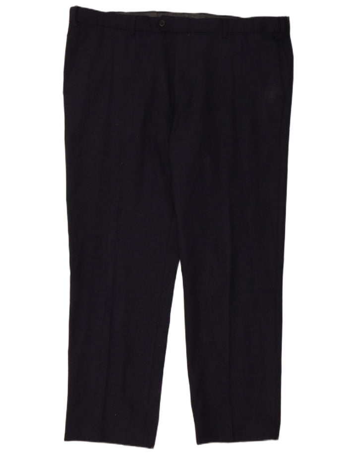 Pantaloni de costum pentru bărbați Marks & Spencer, croiți, L42 L31, bleumarin, carouri