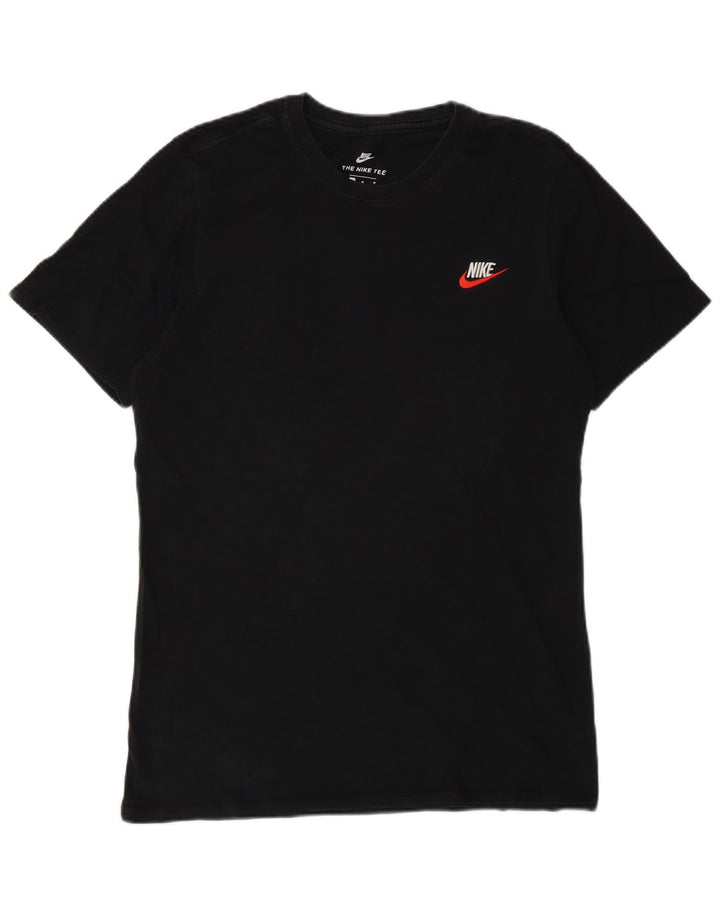 Tricou cu croi atletic Nike pentru bărbați Top mediu din bumbac negru