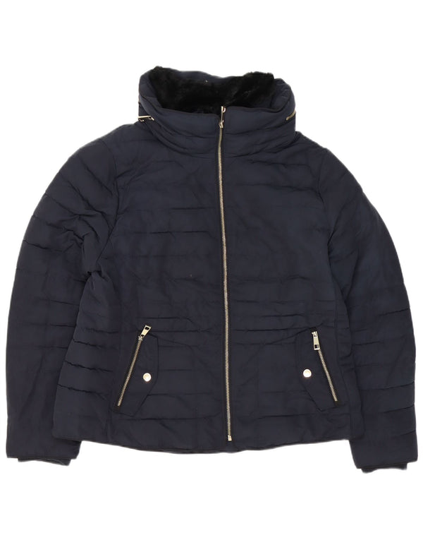 Jachetă căptușită pentru femei Marks & Spencer UK 18 XL bleumarin poliester